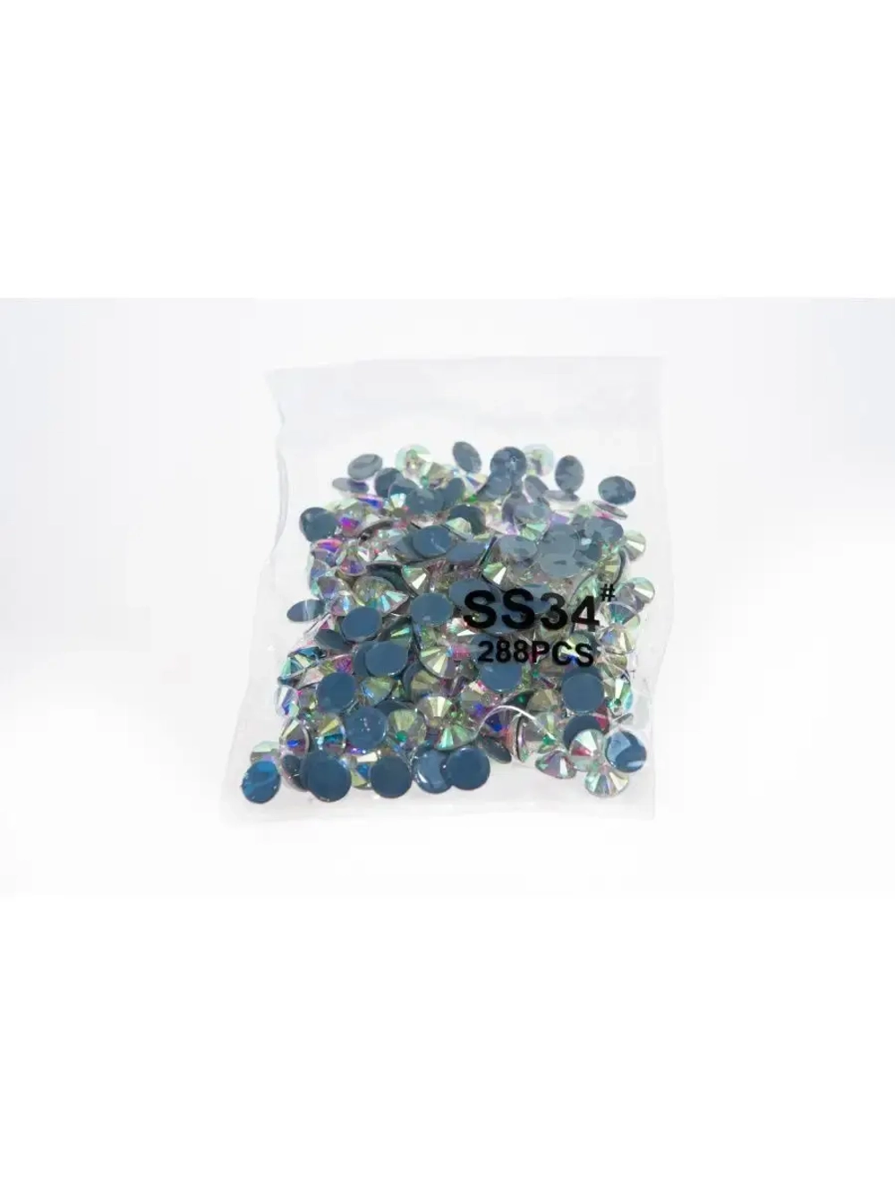 Стразы термоклеевые стекло Crystal AB ss34