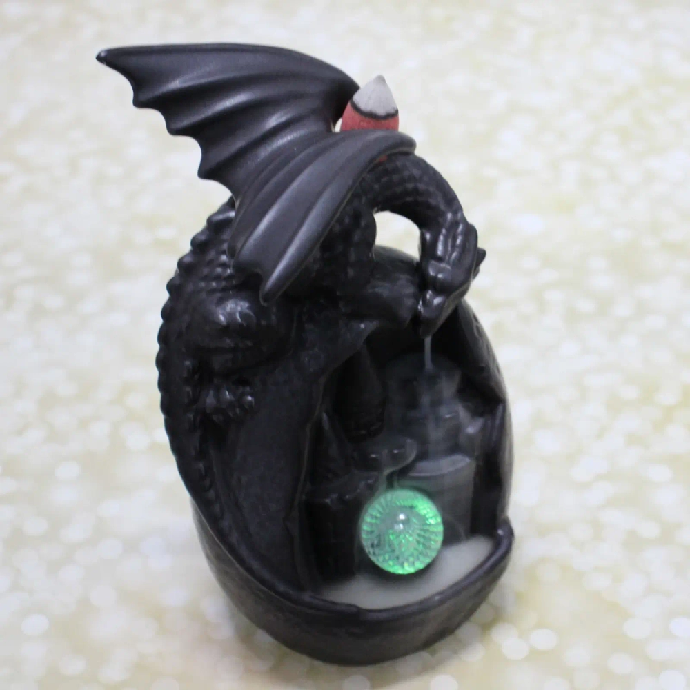 Подставка под стелющиеся благовония «Сказочный дракон» 10*9*19см с подсветкой