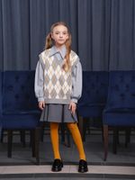 Жилет оверсайз вязаный "Ромбы" 7+