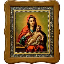 Козельщанская икона Божьей Матери на холсте.