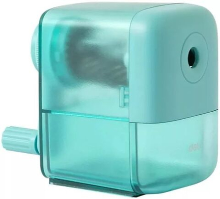 Точилка механическая 1 отв,  пласт.корпус, автоподача, зеленая