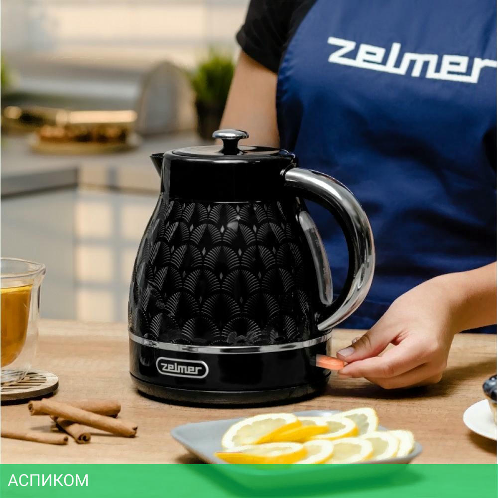 Электрочайник Zelmer ZCK7640 Black (71505422P)