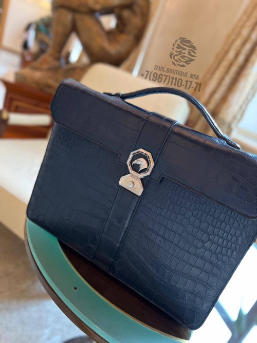 Портфель Stefano Ricci из кожи крокодила