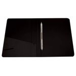 Папка с пружинным cкоросшивателем Бюрократ, 700мкм, внутренний карман, корешок с карманом, черная