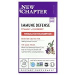 New Chapter, Иммунная защита, витамин C + бузина, 30 вегетарианских таблеток