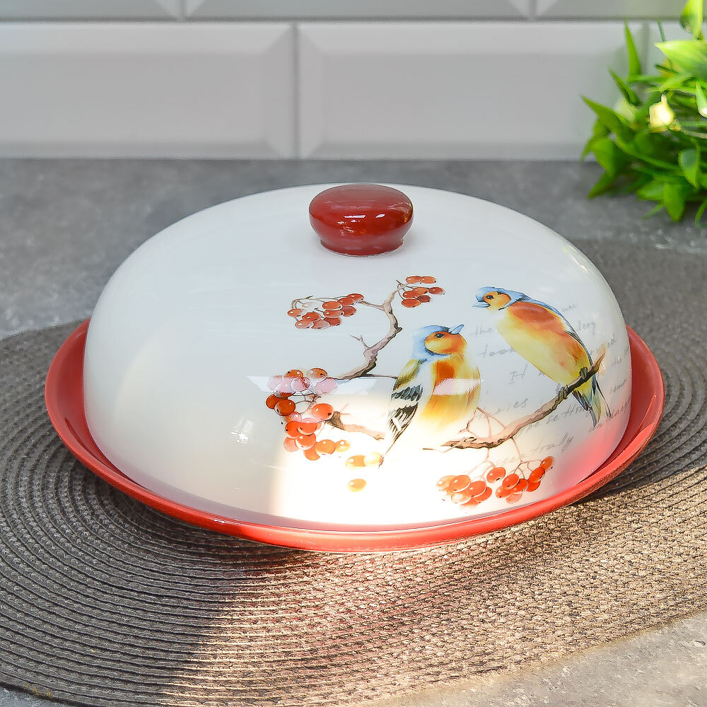 Блюдо для блинов "Птицы на ветке" 23см, Prima collection