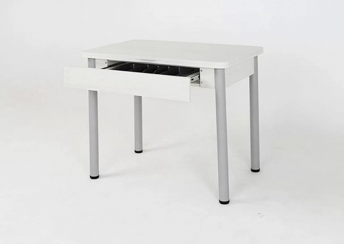 Прайм-3Р Стол-трансформер (столешница) (ФУР) (Ясень Анкор Светлый)/Опора Прайм Серая Ивару