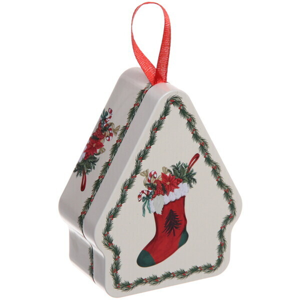 Банка жестяная «Домик» 10,5*8,5*4см носок