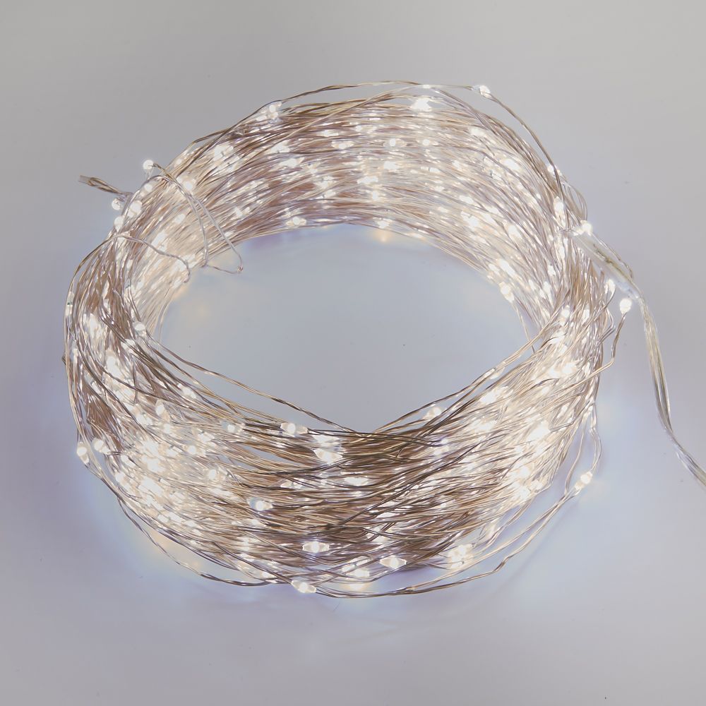 ULD-S10000-1000-DTA-RC WHITE IP44 DEW Гирлянда светодиодная Роса. 100м. 1000 светодиодов. Белый свет. Пульт ДУ в-к. Провод прозрачный. ТМ Uniel