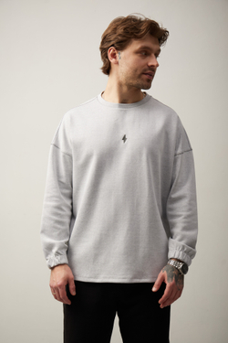 Лонгслив светло-серый