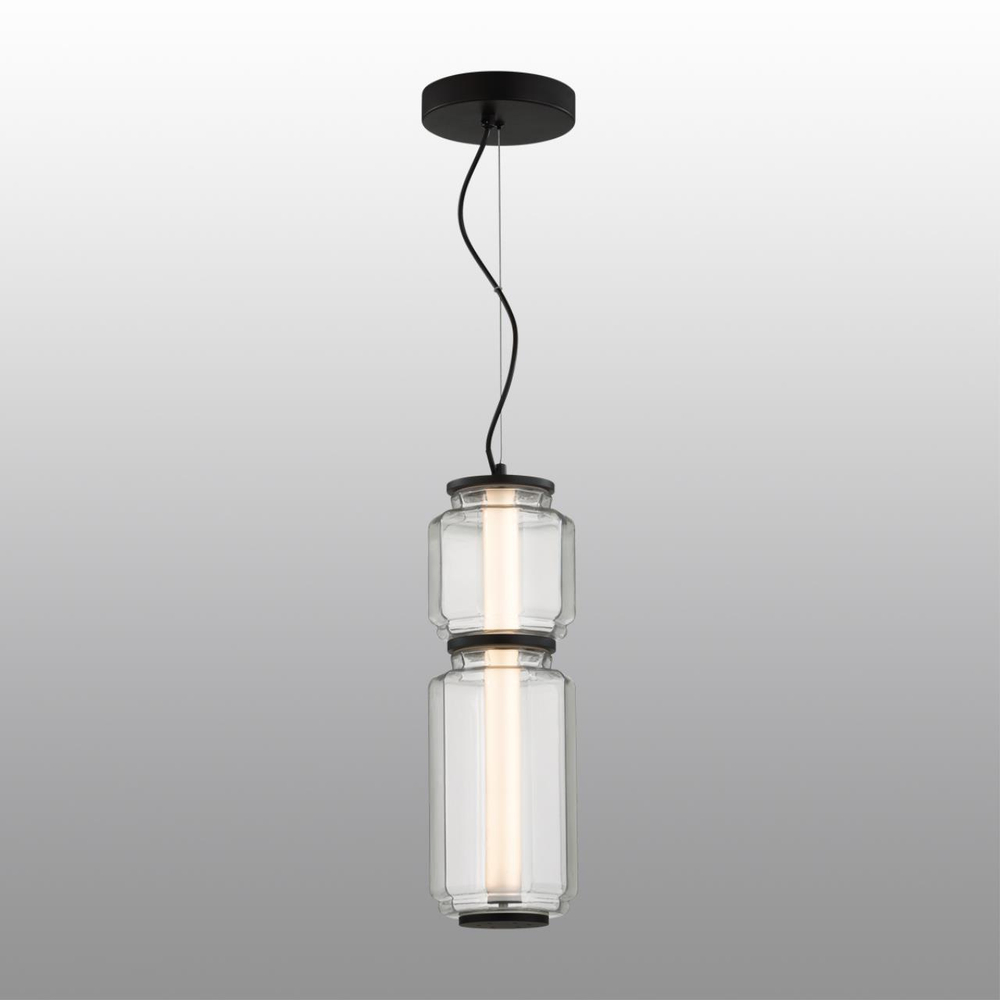 5409/20L HIGHTECH ODL_EX24 105 черный/прозрачный/металл/стекло/акрил Подвес LED 20W 3000K 1480Лм JAM