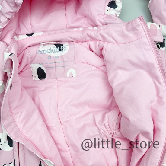 Комбинезон демисезонный "Слоники" Нежно-розовый