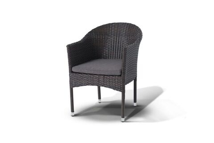 "Фраппе" плетеный стул из искусственного ротанга, цвет коричневый, БЕЗ подушки