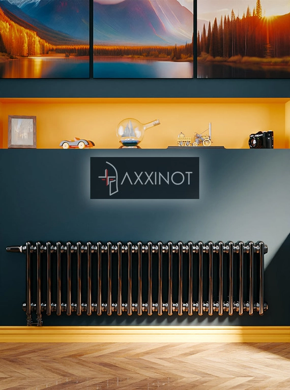 Axxinot Sentir 2040 - двухтрубный трубчатый радиатор высотой 400 мм, нижнее подключение с термовентилем
