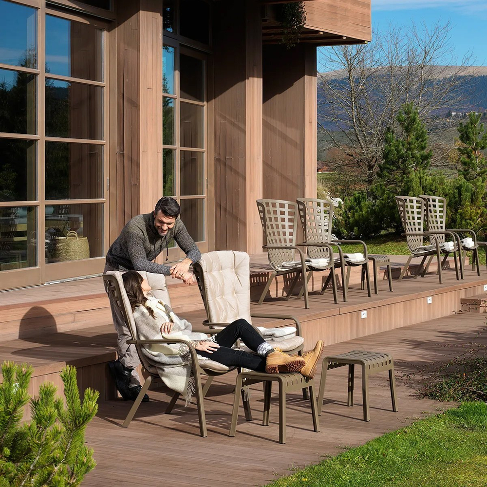 Комплект пластиковой мебели Nardi Folio Poggio, табак, бежевый