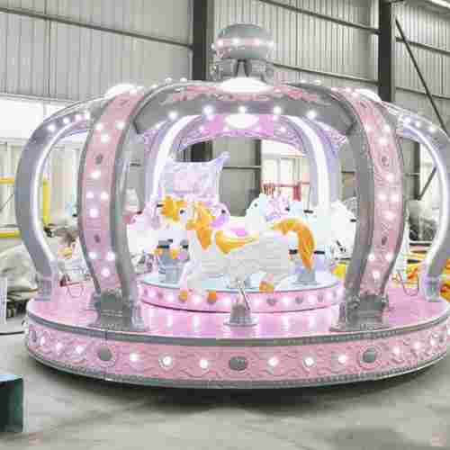Электрическая карусель «Корона Принцессы» розовая, 12 мест