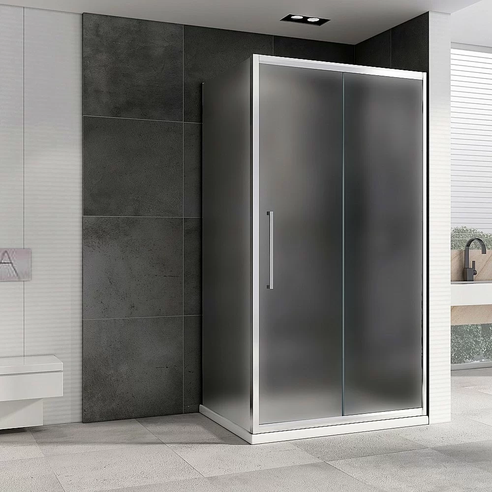 Душевой уголок ABBER Schwarzer Diamant AG30140MH-S85M 140x85 стекло матовое/профиль хром