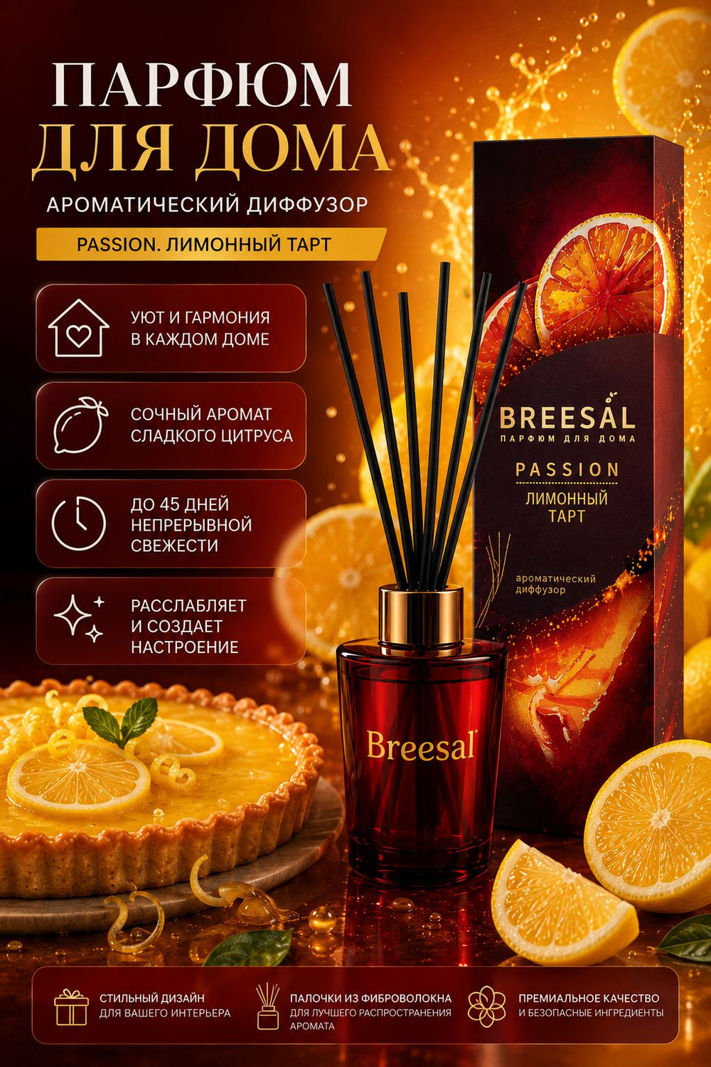 Аромадиффузор Breesal Passion Лимонный тарт