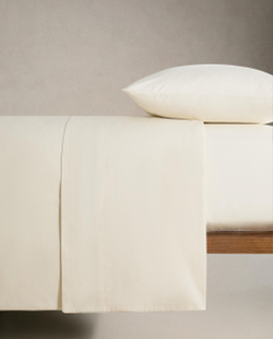 Zara Home - Простыня с ситцевой резинкой, высота 40 см (вес 200 нитей), ванильный, 160х200х40 см