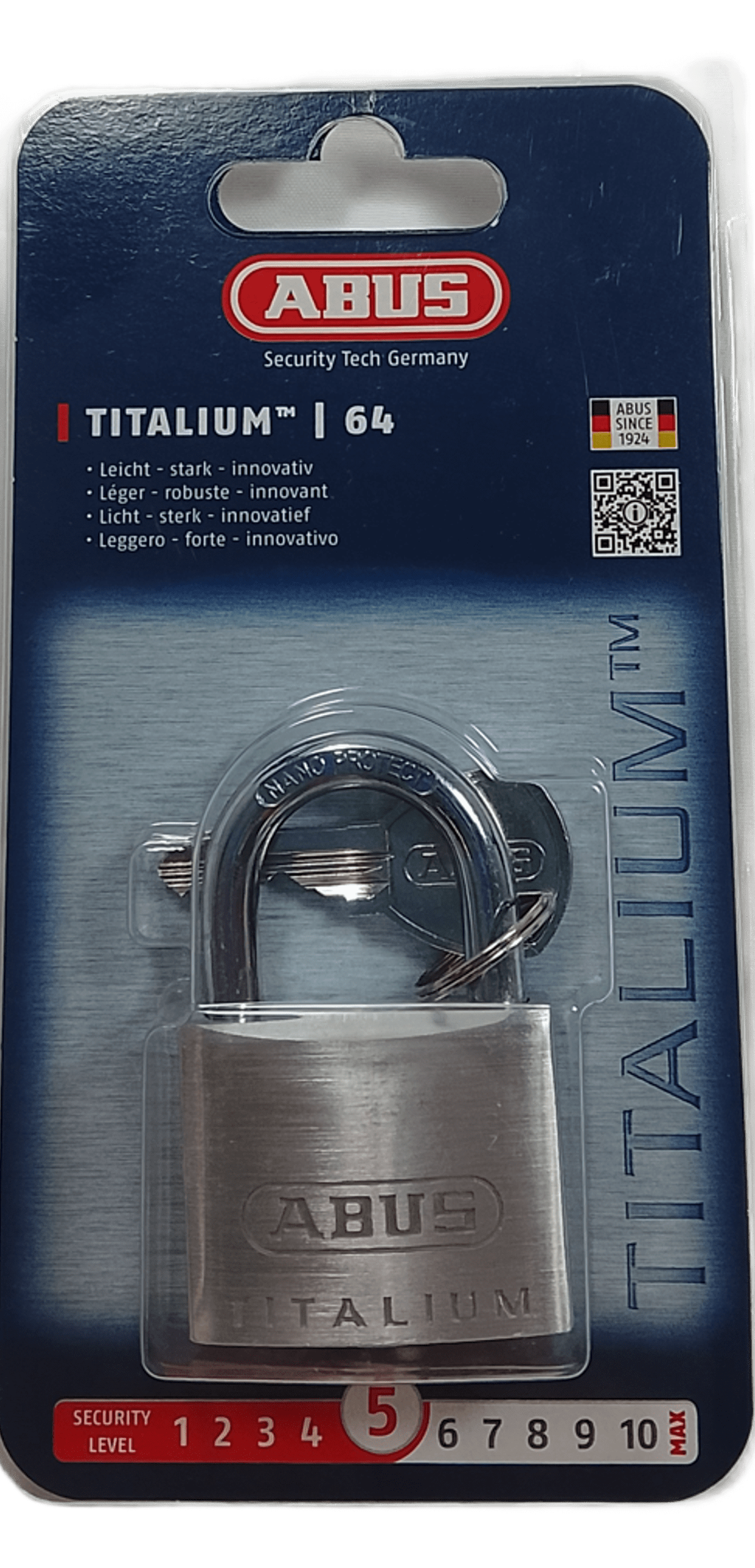 Навесной замок ABUS 64TI/40 B/DFNLI