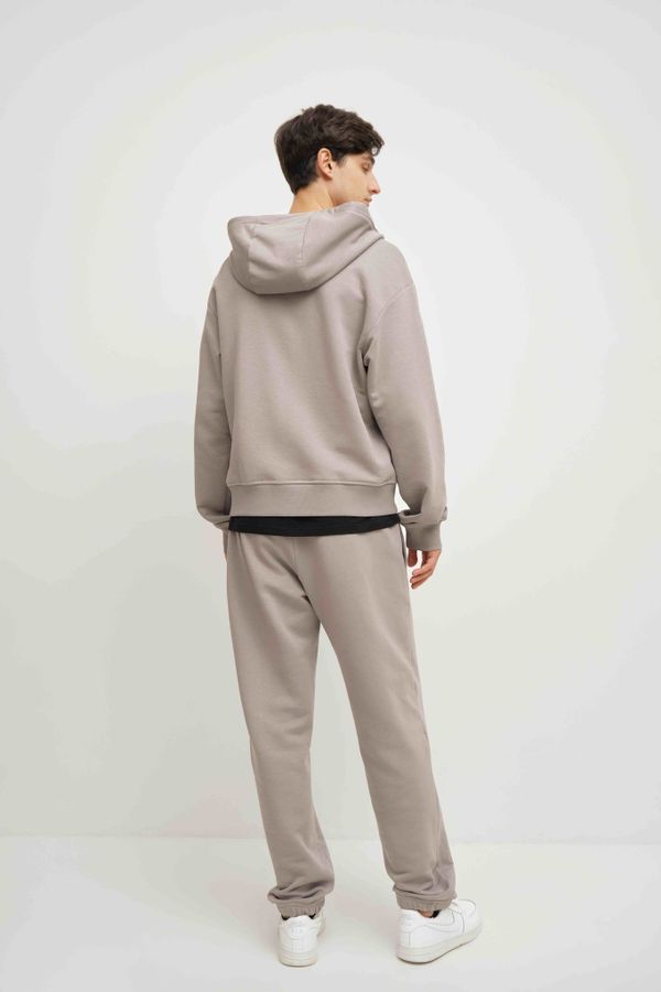 Худи на молнии Оверсайз серый - фото 6