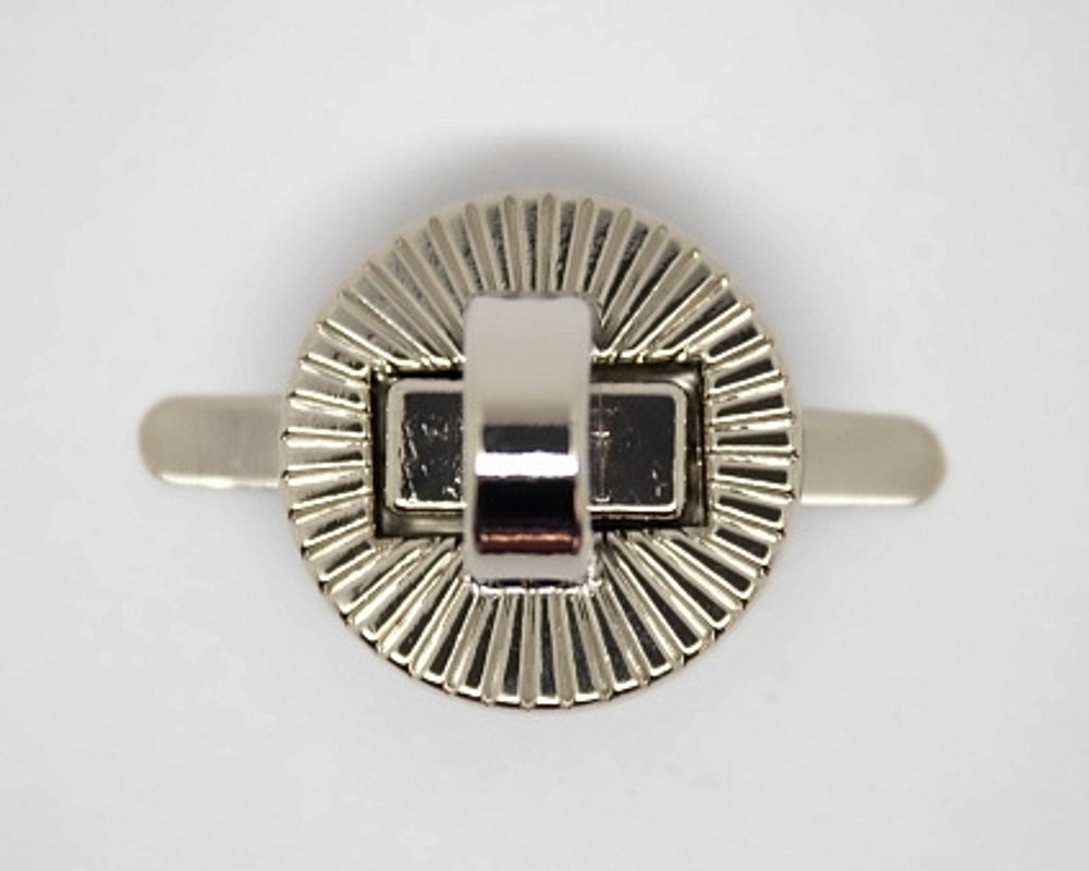 Замок вертушка на винтах Солнышко Серебро