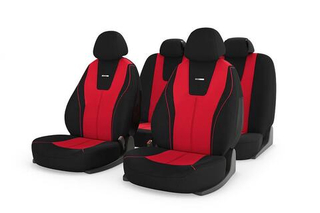 Чехлы на сидения CarFashion «DOUGLAS» 22041 - Трикотаж -красный/черный/красный