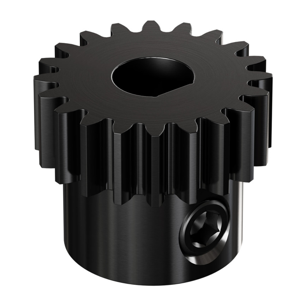 2303 Series Steel, MOD 0.8 Pinion Gear (6mm D-Bore, 20 Tooth)