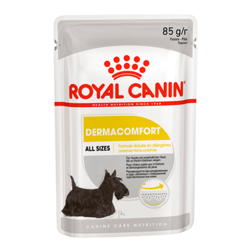 Паштет для взрослых собак, Royal Canin Dermacomfort, при раздражениях и зуде, связанных с чувствительностью кожи