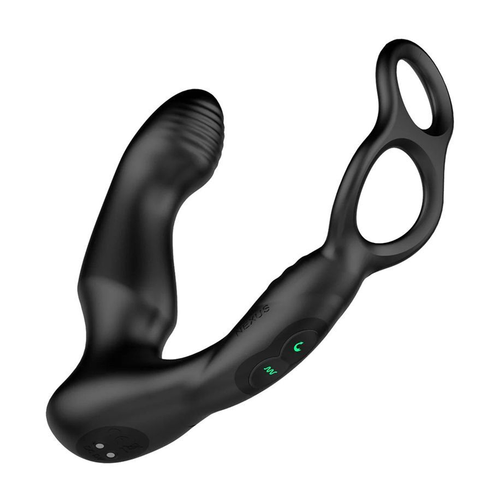 Черный двухмоторный массажер простаты Nexus Simul8 Wave Edition (Цвет: черный)