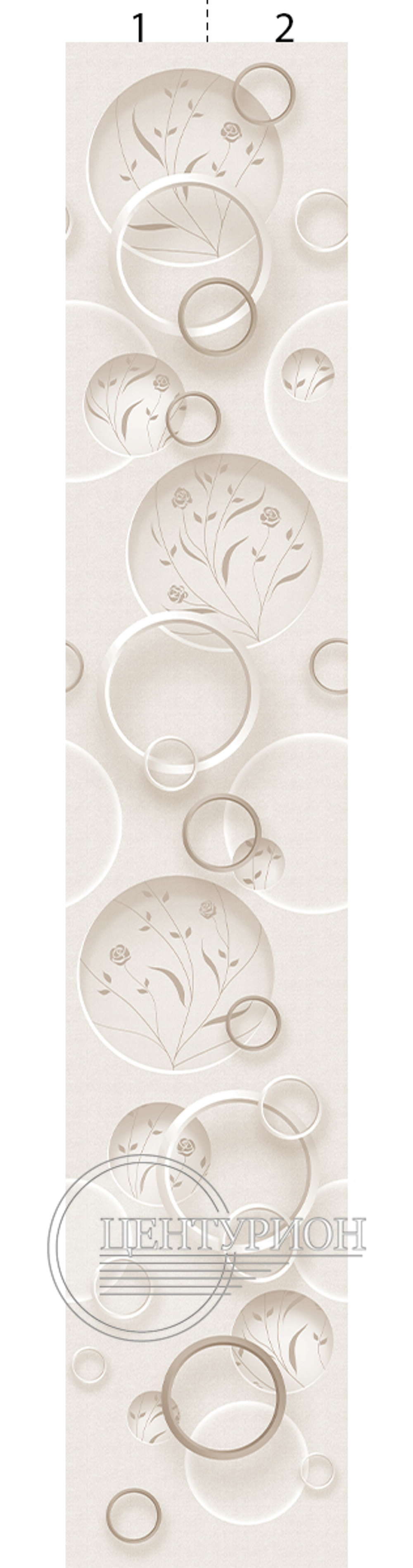 Панель ПВХ термопечать Орбиты сепия 406 2700х250 мм