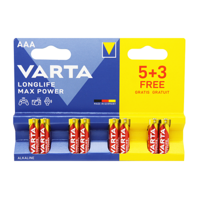 Элемент питания VARTA LONGLIFE MAX POWER (MAX TECH) LR03 BL8 4703 (1/8/160)