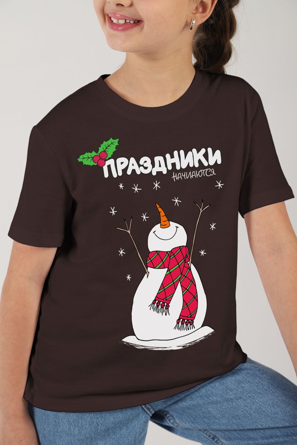 Фуфайка (футболка) для девочки Карнавал-1 Виотекс ШОКОЛАДНЫЙ