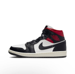 Кроссовки Air Jordan 1 Mid Black Sail Gym Red