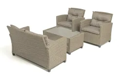 "Филадельфия" лаунж-зона из искусственного ротанга, цвет соломенный