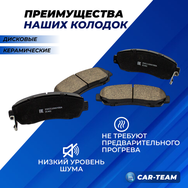Колодки тормозные передние (керамические) Chery Tiggo 8 Pro, Haval H6, M6, F7, F7H, , Exeed TXL, VX, Changan CS75 (арт. ZCP-0136)