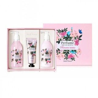 Medi Flower Body Care Special Set Perfume Romantic Holiday Набор средств для ухода за телом c цветочным ароматом, 300/300 мл /80 гр