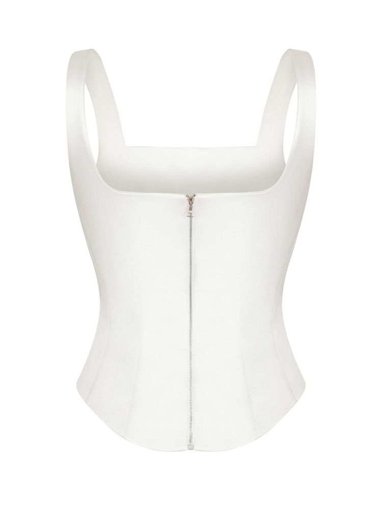 Удлиненный топ из атласа