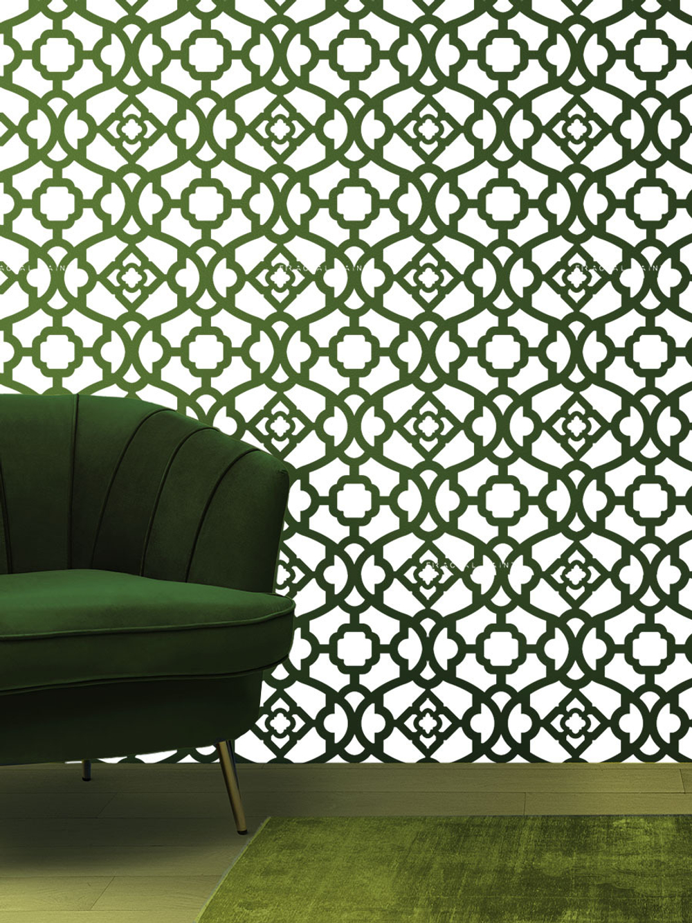 Трафарет для стен из пластика многоразовый 058