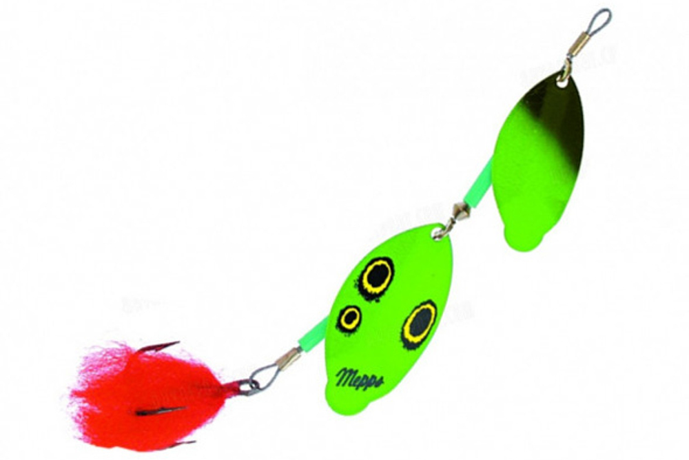 Блесна вращающаяся Mepps TANDEM PIKE, Black/Green/Gold (блистер)