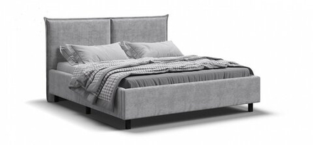 Кровать ЛЕО 160 Вельвет Корд серый