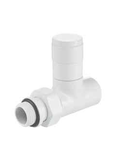 Набор дизайн-вентилей Royal Thermo PIANO, прямой (белый) 1/2"