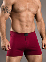 Хлопковые трусы-боксеры свободного покроя Doreanse Cotton Basic (Размер: L) (Цвет: бордовый)