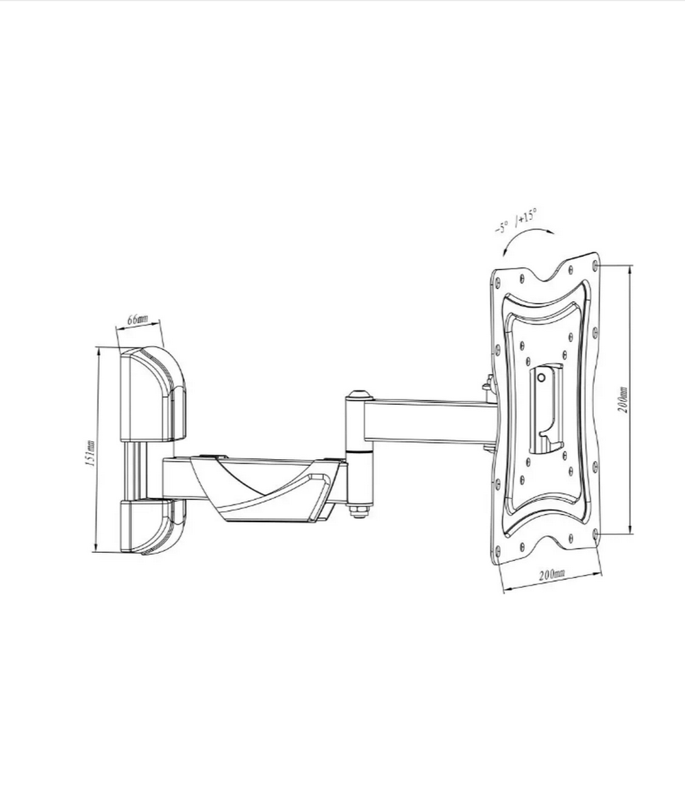 Кронштейн MD 3351 для ТВ до 50" наклонно-поворотный