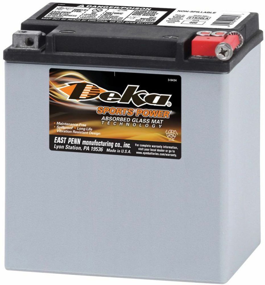 Аккумулятор для мототехники Deka ETX30L 12В 26а/ч, необслуживаемый