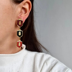Клипсы с гербами Liz Claiborne
