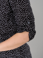 Блузка БЛ-131/черный-горох