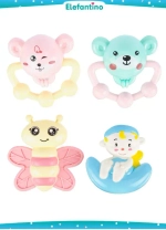 107264/Музыкальная карусель "Elefantino" на батарейках, 19 мелодий, проектор, ночник, съемн. игрушки