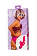 Вибростимулятор 3 в 1 Tripling силикон розовый 21 см