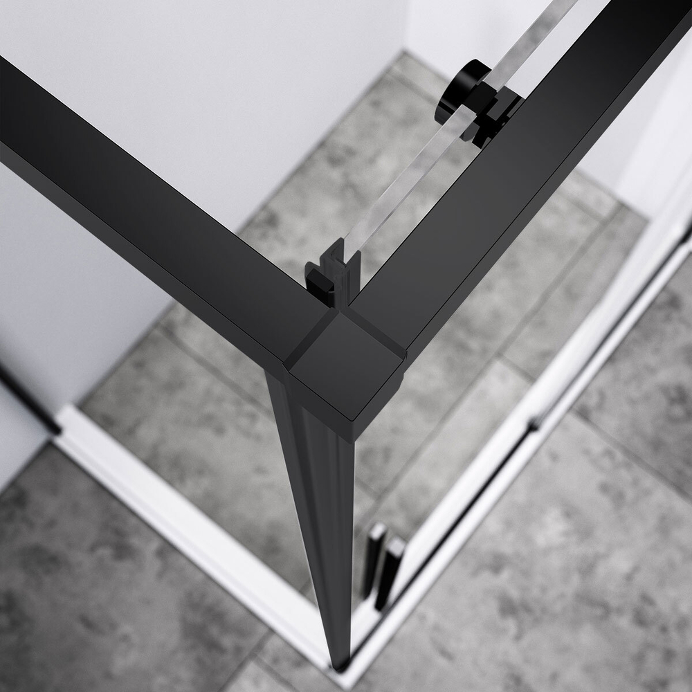 Душевой уголок Slim-N VSR-4SN8012CLB, 1200*800, черный, стекло прозрачное, , шт
